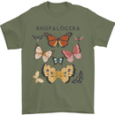 Rhopalocera Butterfies Butterfly Mens T-Shirt Cotton Gildan Military Green