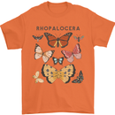 Rhopalocera Butterfies Butterfly Mens T-Shirt Cotton Gildan Orange