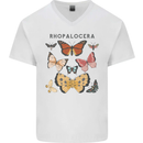 Rhopalocera Butterfies Butterfly Mens V-Neck Cotton T-Shirt White