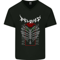 Rib Cage Beloved Gothic Heavy Metal Biker Mens V-Neck Cotton T-Shirt Black