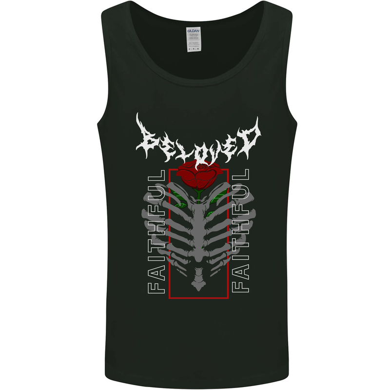 Rib Cage Beloved Gothic Heavy Metal Biker Mens Vest Tank Top Black