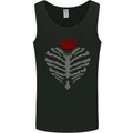 Rib Cage & Rose Gothic Heavy Metal Biker Mens Vest Tank Top Black