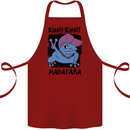 Ribbit Madafaka Funny Gangsta Frog Cotton Apron 100% Organic Maroon