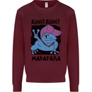 Ribbit Madafaka Funny Gangsta Frog Kids Sweatshirt Jumper Maroon
