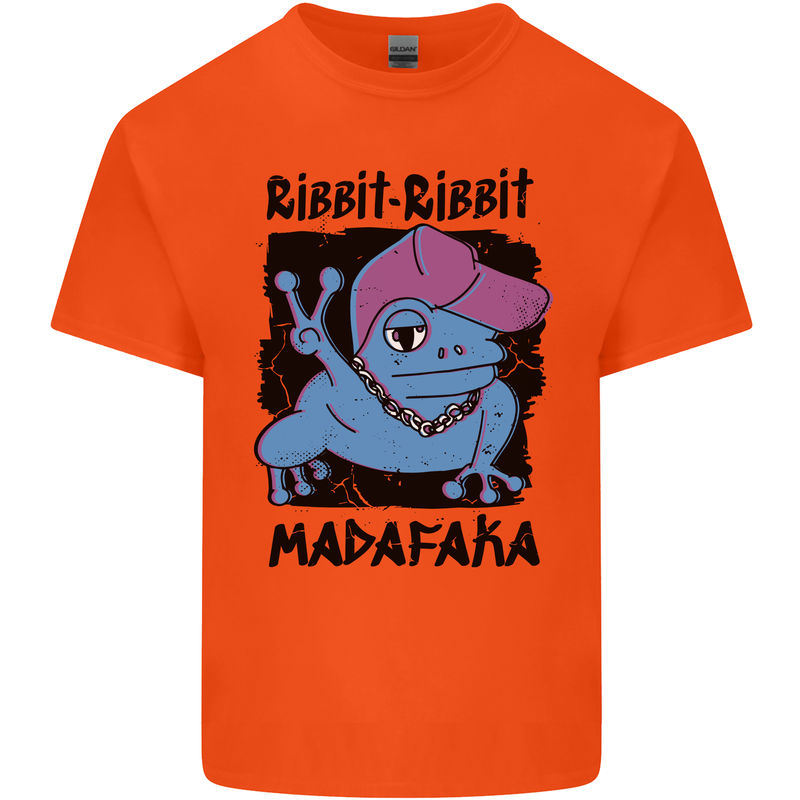 Ribbit Madafaka Funny Gangsta Frog Kids T-Shirt Childrens Orange