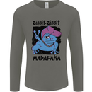Ribbit Madafaka Funny Gangsta Frog Mens Long Sleeve T-Shirt Charcoal