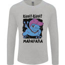 Ribbit Madafaka Funny Gangsta Frog Mens Long Sleeve T-Shirt Sports Grey