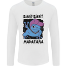 Ribbit Madafaka Funny Gangsta Frog Mens Long Sleeve T-Shirt White