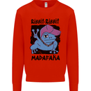 Ribbit Madafaka Funny Gangsta Frog Mens Sweatshirt Jumper Bright Red