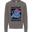 Ribbit Madafaka Funny Gangsta Frog Mens Sweatshirt Jumper Charcoal