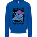 Ribbit Madafaka Funny Gangsta Frog Mens Sweatshirt Jumper Royal Blue