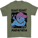 Ribbit Madafaka Funny Gangsta Frog Mens T-Shirt 100% Cotton Military Green
