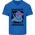Ribbit Madafaka Funny Gangsta Frog Mens V-Neck Cotton T-Shirt Royal Blue