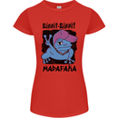 Ribbit Madafaka Funny Gangsta Frog Womens Petite Cut T-Shirt Red