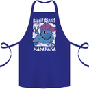 Ribbit Madafaka Funny Gangster Frog Cotton Apron 100% Organic Royal Blue