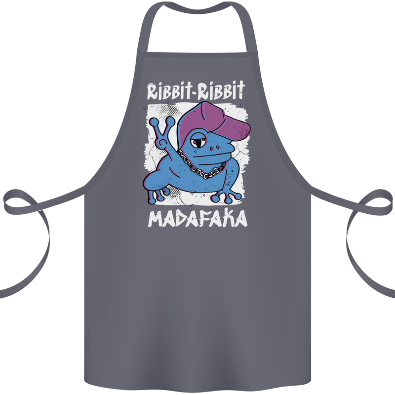 Ribbit Madafaka Funny Gangster Frog Cotton Apron 100% Organic Steel