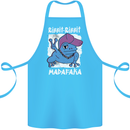 Ribbit Madafaka Funny Gangster Frog Cotton Apron 100% Organic Turquoise