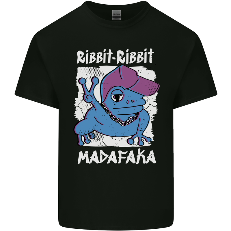 Ribbit Madafaka Funny Gangster Frog Kids T-Shirt Childrens Black