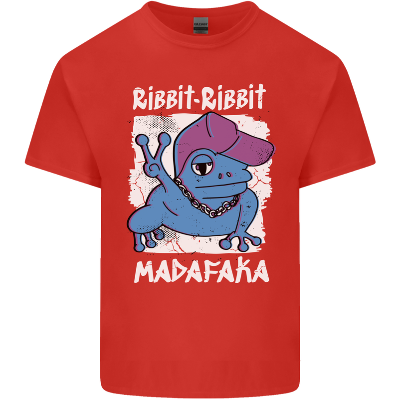 Ribbit Madafaka Funny Gangster Frog Kids T-Shirt Childrens Red