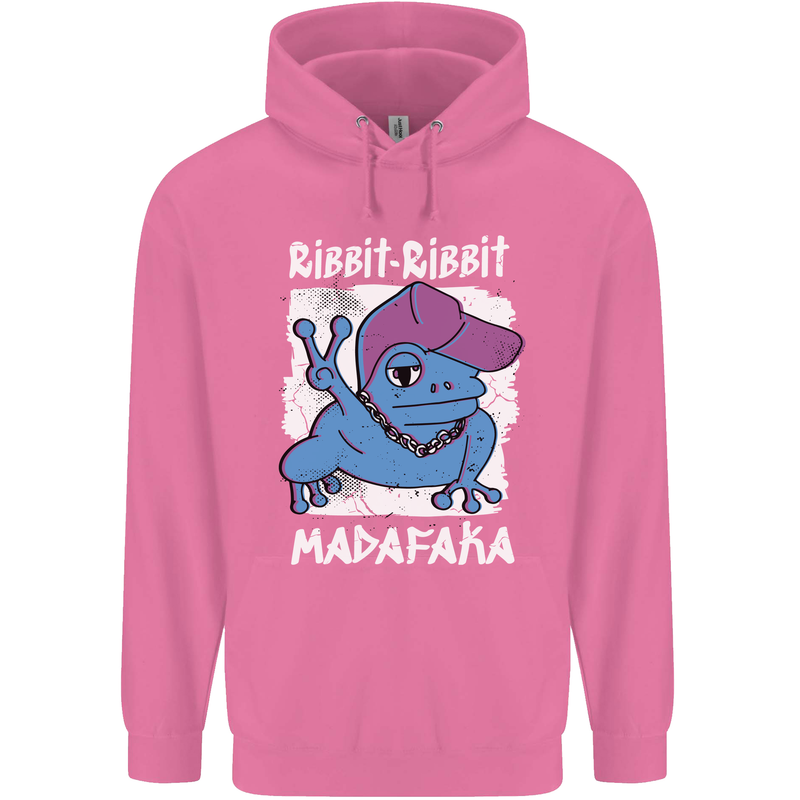 Ribbit Madafaka Funny Gangster Frog Mens 80% Cotton Hoodie Azelea