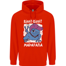 Ribbit Madafaka Funny Gangster Frog Mens 80% Cotton Hoodie Bright Red