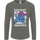 Ribbit Madafaka Funny Gangster Frog Mens Long Sleeve T-Shirt Charcoal