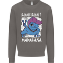 Ribbit Madafaka Funny Gangster Frog Mens Sweatshirt Jumper Charcoal