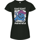 Ribbit Madafaka Funny Gangster Frog Womens Petite Cut T-Shirt Black