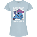 Ribbit Madafaka Funny Gangster Frog Womens Petite Cut T-Shirt Light Blue