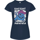 Ribbit Madafaka Funny Gangster Frog Womens Petite Cut T-Shirt Navy Blue