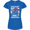 Ribbit Madafaka Funny Gangster Frog Womens Petite Cut T-Shirt Royal Blue