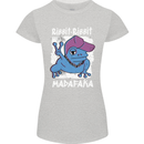 Ribbit Madafaka Funny Gangster Frog Womens Petite Cut T-Shirt Sports Grey