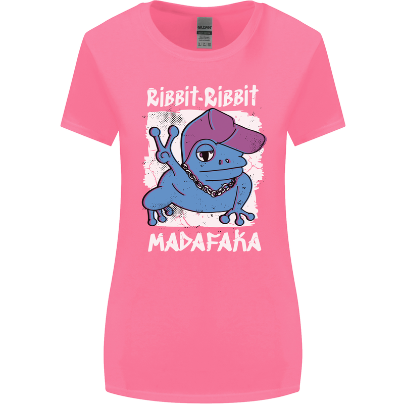 Ribbit Madafaka Funny Gangster Frog Womens Wider Cut T-Shirt Azalea
