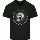Ride Fast Die Motorcycle Motorbike Biker Mens V-Neck Cotton T-Shirt Black