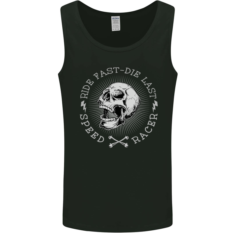 Ride Fast Die Motorcycle Motorbike Biker Mens Vest Tank Top Black