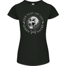 Ride Fast Die Motorcycle Motorbike Biker Womens Petite Cut T-Shirt Black
