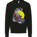 Ride Like Santa Biker Motorcycle Christmas Mens Sweatshirt Jumper Black