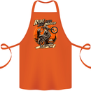 Ride Loud Ride Proud Motorbike Biker Cotton Apron 100% Organic Orange