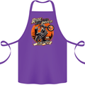 Ride Loud Ride Proud Motorbike Biker Cotton Apron 100% Organic Purple