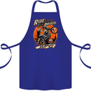 Ride Loud Ride Proud Motorbike Biker Cotton Apron 100% Organic Royal Blue