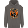 Ride Loud Ride Proud Motorbike Biker Mens 80% Cotton Hoodie Charcoal