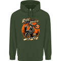 Ride Loud Ride Proud Motorbike Biker Mens 80% Cotton Hoodie Forest Green