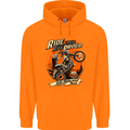 Ride Loud Ride Proud Motorbike Biker Mens 80% Cotton Hoodie Orange