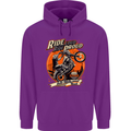 Ride Loud Ride Proud Motorbike Biker Mens 80% Cotton Hoodie Purple