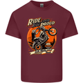 Ride Loud Ride Proud Motorbike Biker Mens Cotton T-Shirt Tee Top Maroon