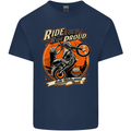 Ride Loud Ride Proud Motorbike Biker Mens Cotton T-Shirt Tee Top Navy Blue