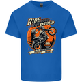 Ride Loud Ride Proud Motorbike Biker Mens Cotton T-Shirt Tee Top Royal Blue