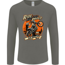Ride Loud Ride Proud Motorbike Biker Mens Long Sleeve T-Shirt Charcoal