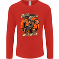 Ride Loud Ride Proud Motorbike Biker Mens Long Sleeve T-Shirt Red