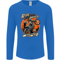 Ride Loud Ride Proud Motorbike Biker Mens Long Sleeve T-Shirt Royal Blue